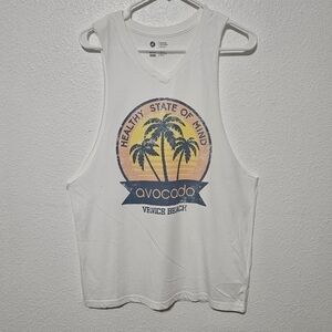 NWT Avocado muscle tee vintage white size medium